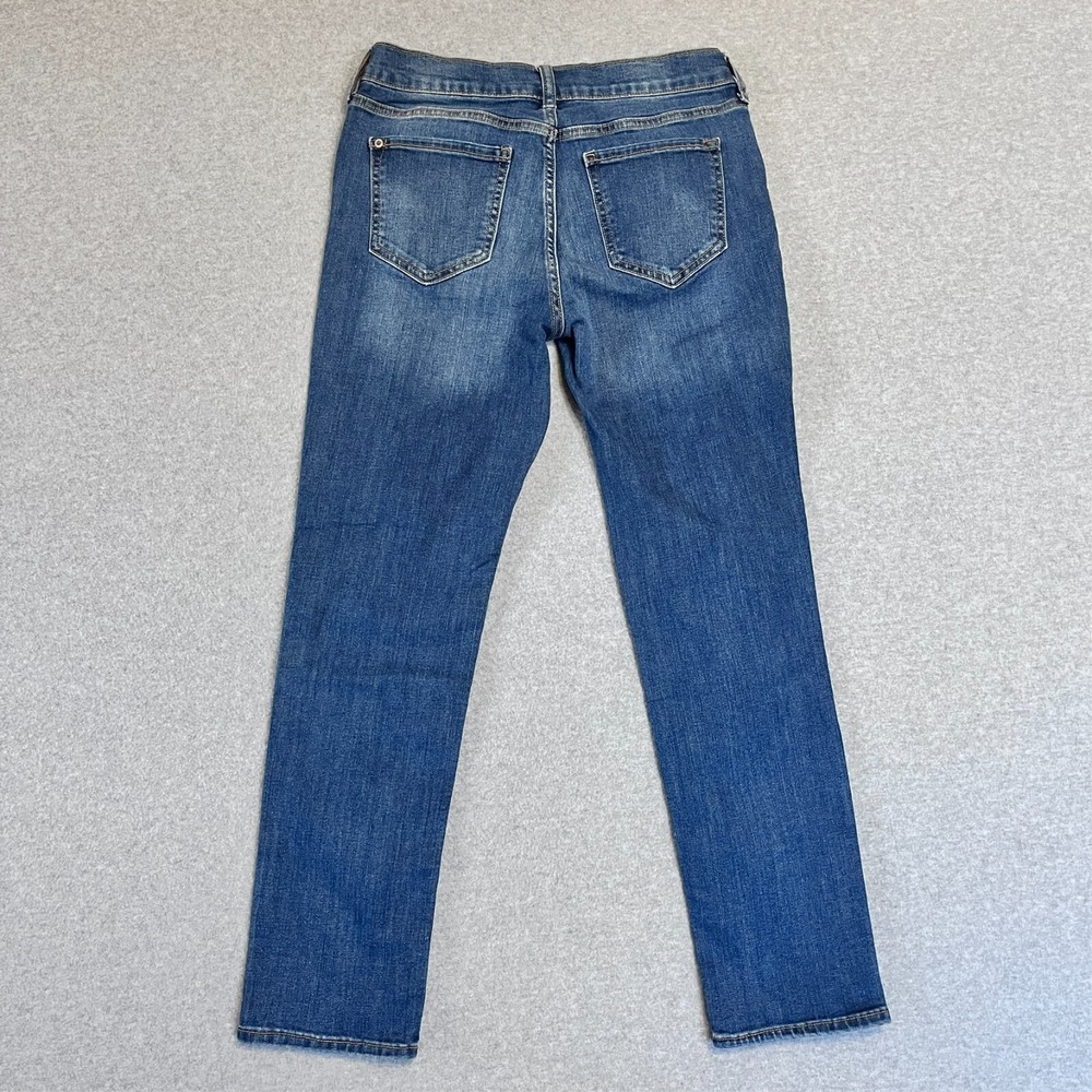 Old Navy Jeans Womens 2 Blue Boyfriend Straight Patchwork Distressed Faded Denim - Picture 2 of 12